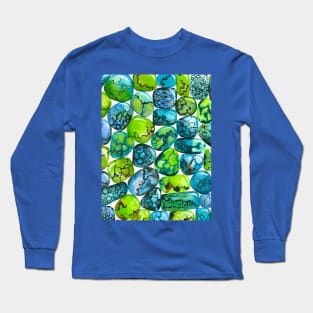 Turquoise pattern Long Sleeve T-Shirt